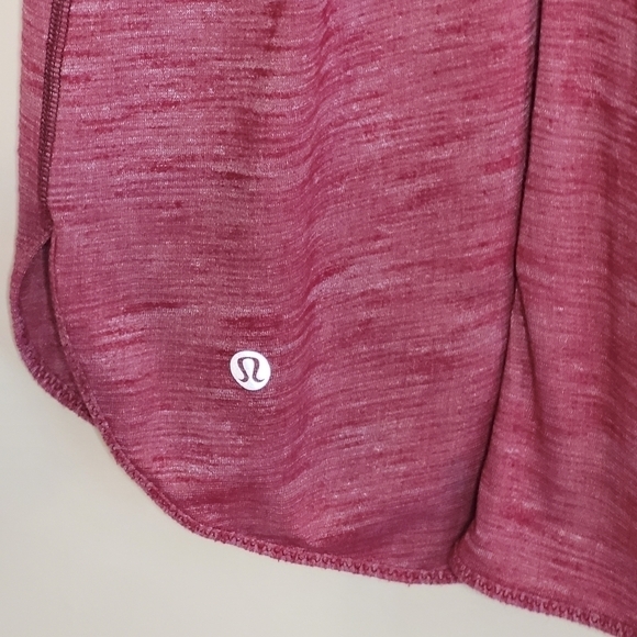 Lululemon 105 Singlet Heathered Cranberry Tank Top Size 6 - Picture 8 of 9